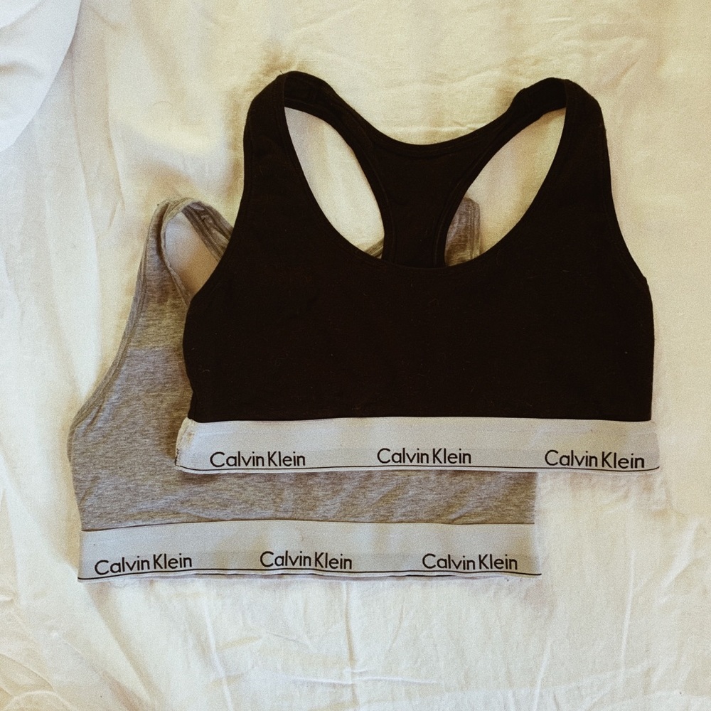 Calvin Klein Black & Gray Sports Bras